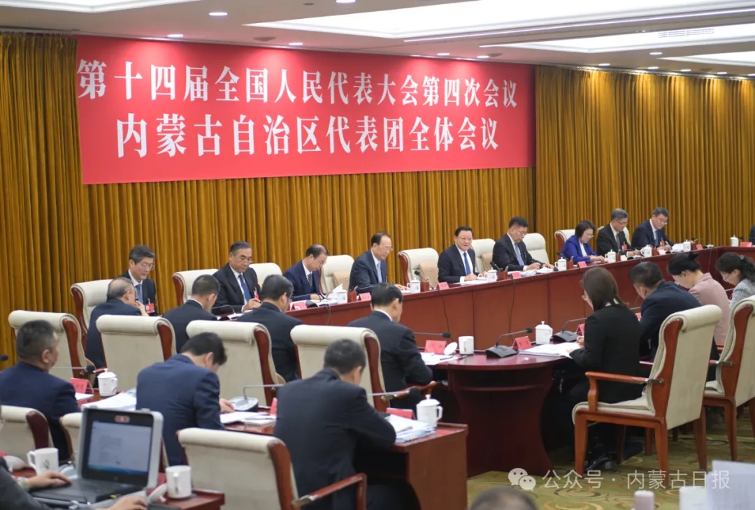 内蒙古代表团审查“十五五”规划纲要草案 王伟中主持并发言 包钢参加 杨振武 布小林发言