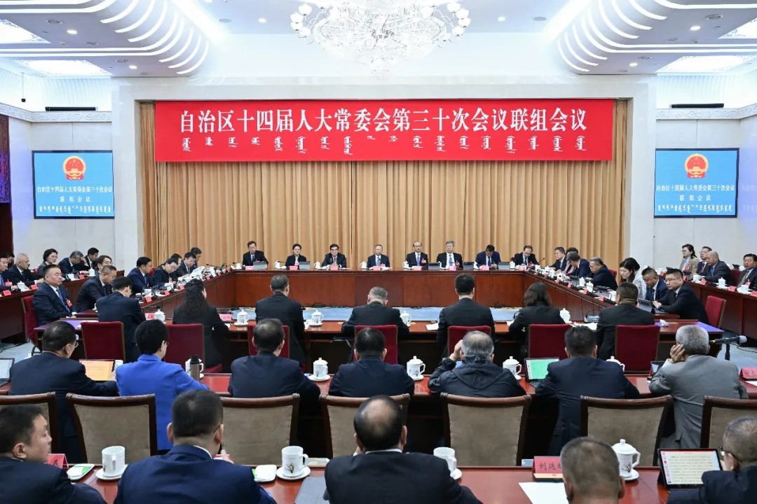 自治区十四届人大常委会第三十次会议召开联组会议